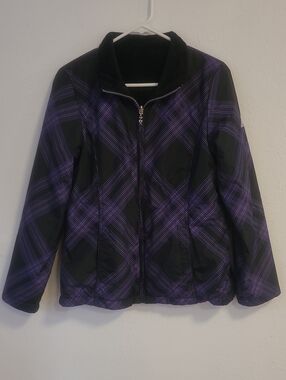 ZeroXposur Black and Purple Plaid Jacket